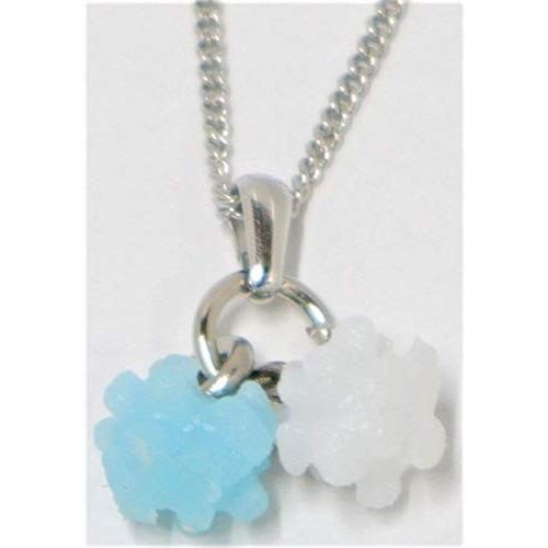 ネックレス(シルバー） 金平糖小サイズ (水色・白色) | 