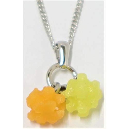 ネックレス(シルバー） 金平糖小サイズ (オレンジ色・黄色) | 
