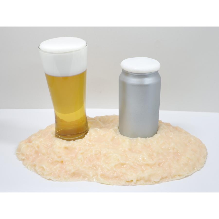 脂肪の塊１kgスタンドディスプレイ（脂肪模型・タンブラービール・泡　３点セット）　機能性ビール・売場店頭販促用　食品サンプル　フードモデル　ダイエット | 
