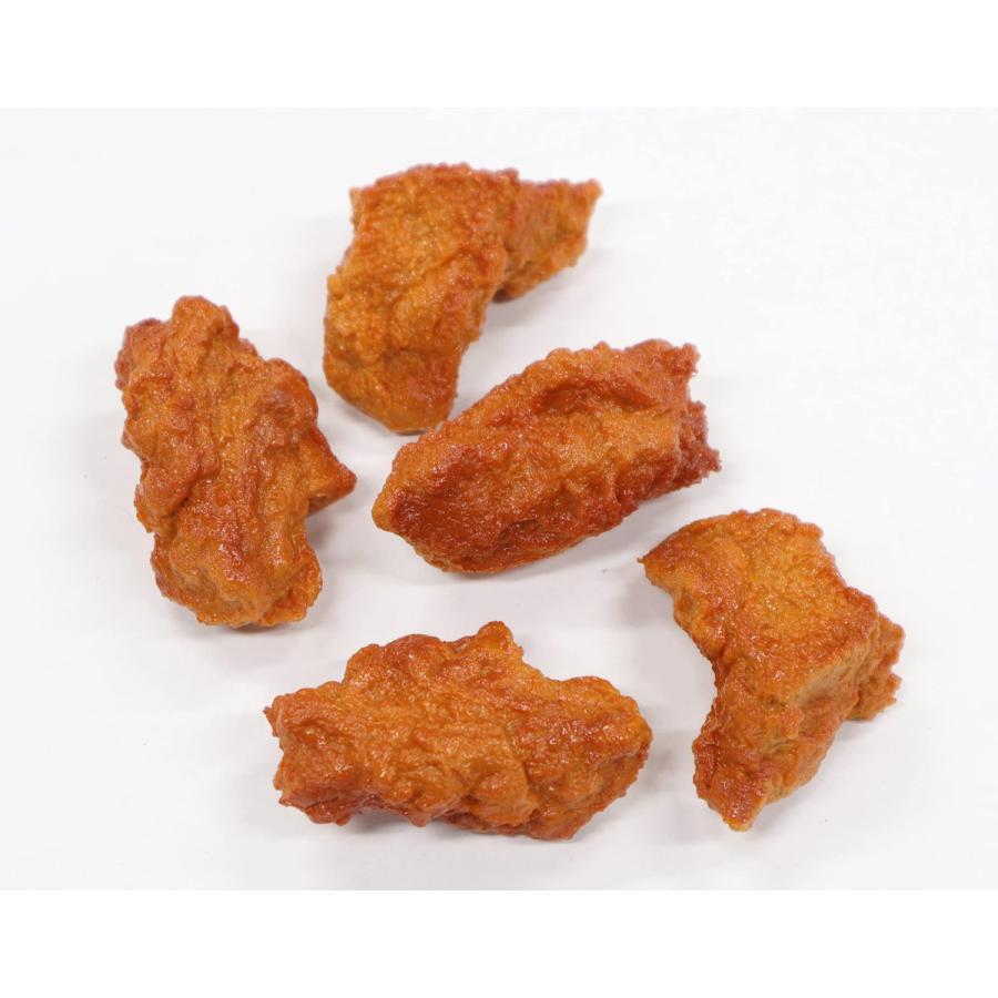食品サンプル醤油唐揚げ20個、レタス2枚 食品サンプル からあげ 5個セット（3・4・5号）パーツ 販促 インテリア