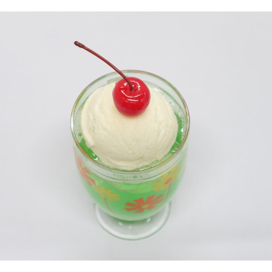 食品サンプル レトロクリームソーダ （メロンソーダ