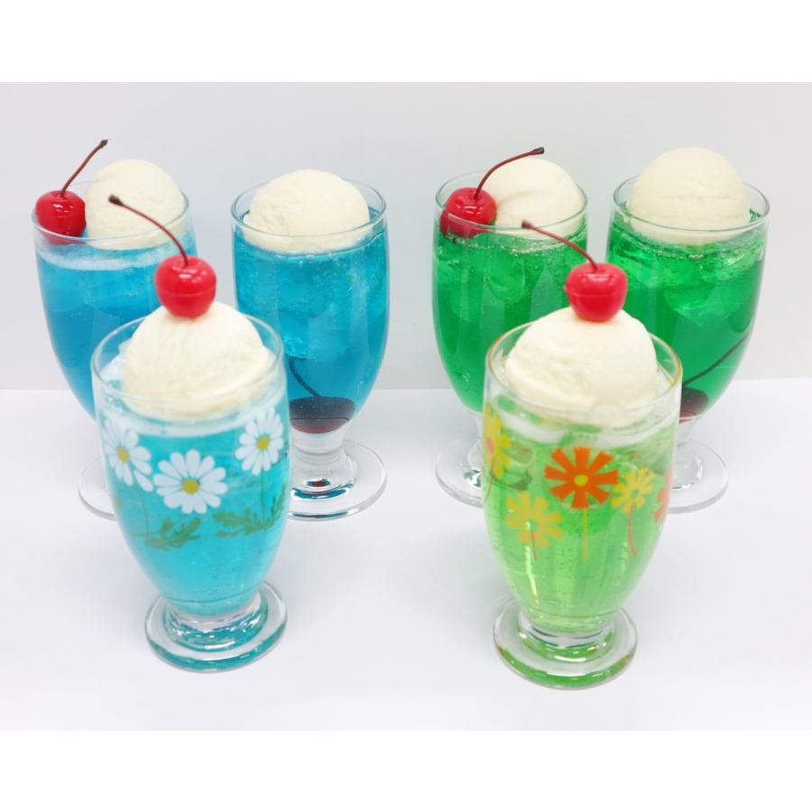 食品サンプル レトロクリームソーダ （メロンソーダ