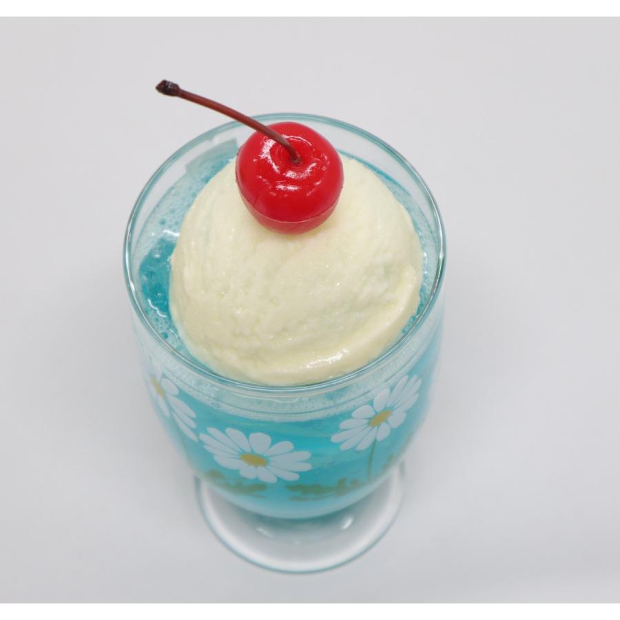 食品サンプル レトロクリームソーダ （ブルーハワイ