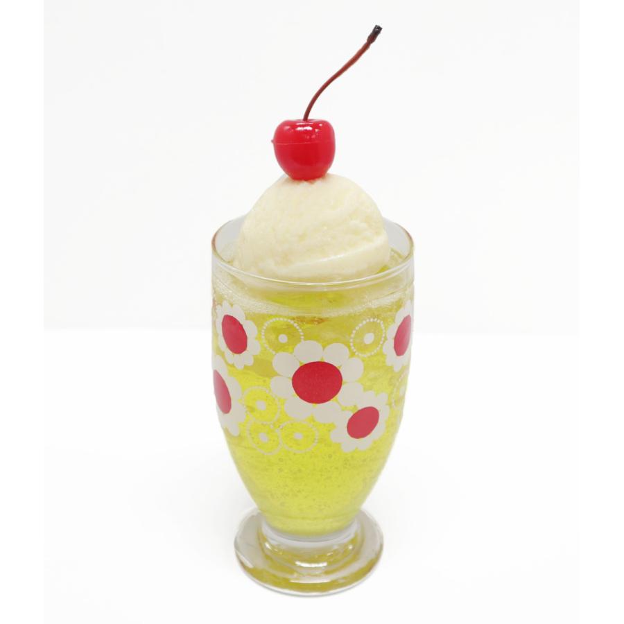 食品サンプル レトロクリームソーダ (イエローソーダ 食品サンプル レトロクリームソーダ (イエローソーダ