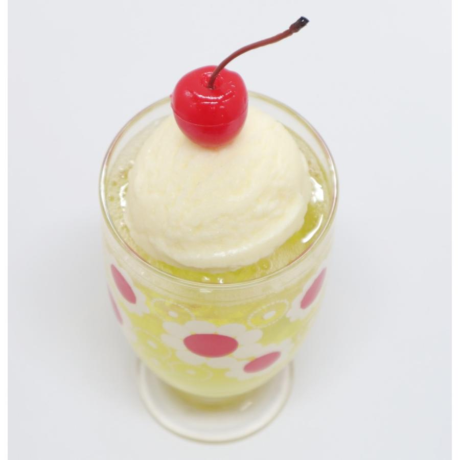 食品サンプル レトロクリームソーダ （イエローソーダ