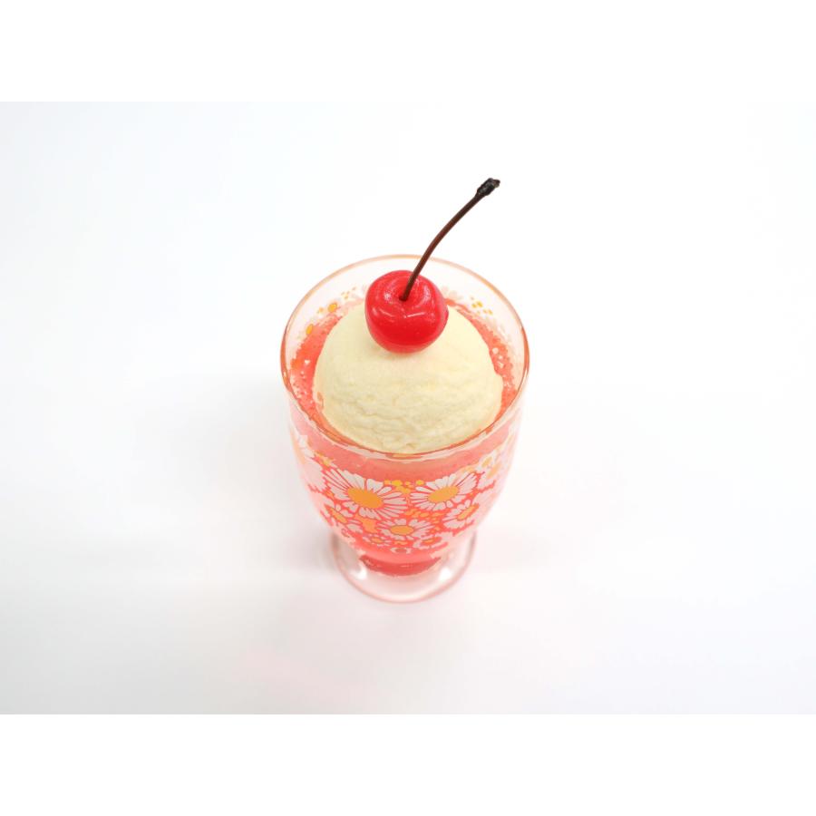 食品サンプル レトロクリームソーダ （ピンクソーダ