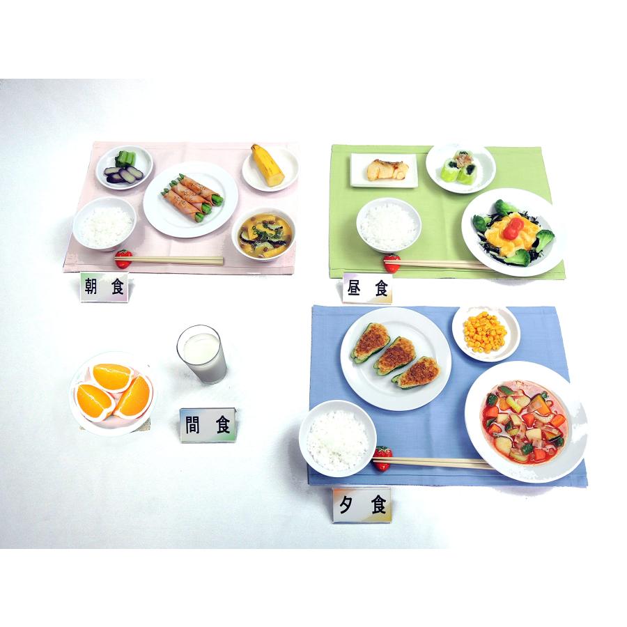 【病院食】糖尿病食・「Dセット」1日23単位の献立例（炭水化物55％・1840kcal）（18） フードモデル トレーニング 健康食 | 