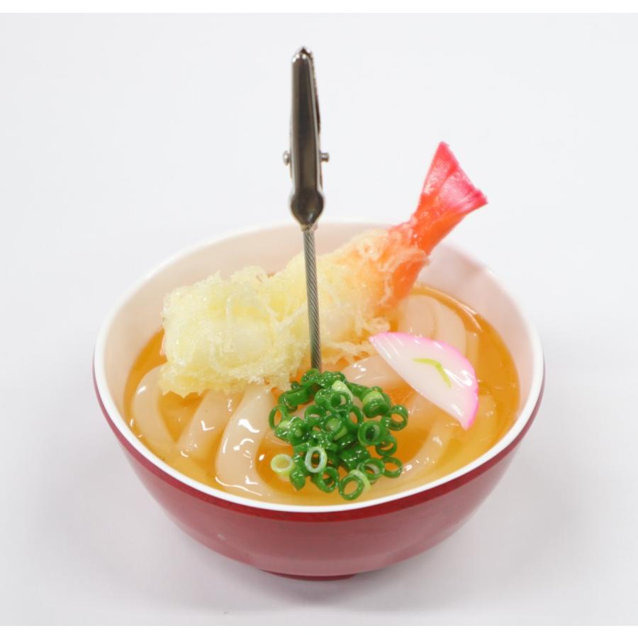 食品サンプル　ミニ天ぷらうどん　メモクリップ　ミニチュア | 
