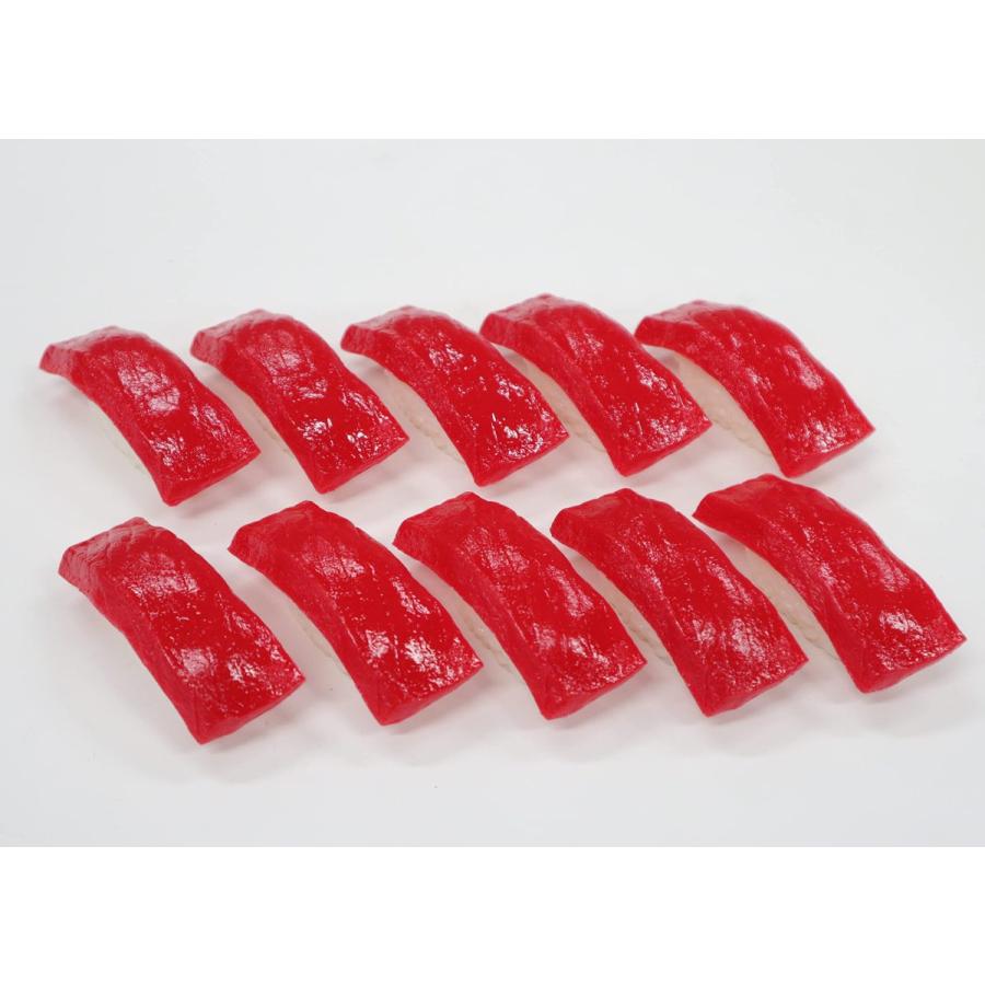 食品サンプル　寿司　マグロ（10貫セット）　パーツ　販促　インテリア　ディスプレイ | 