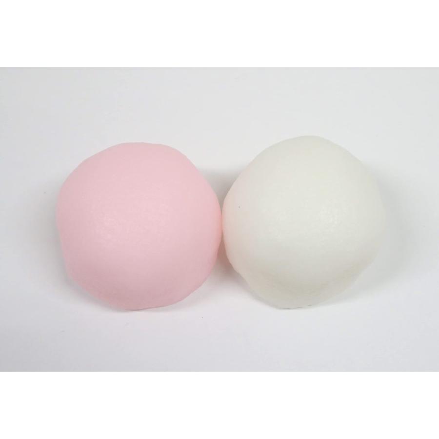 食品サンプル　上用饅頭　紅白2個セット　（小）　販促　ディスプレイ　紅白饅頭 | 