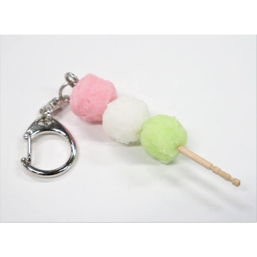 食品サンプル　キーホルダー　ひなあられ３色団子　ミニチュア　だんご | 