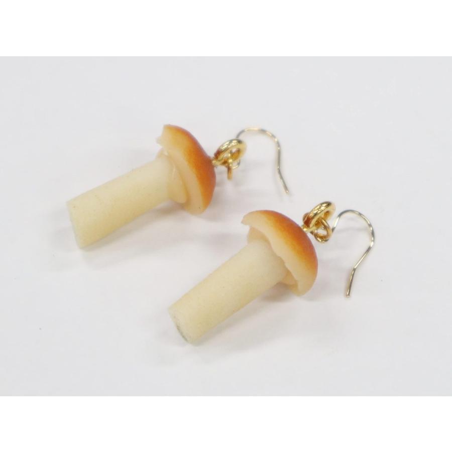 食品サンプル　なめ子ちゃん　ピアス（ゴールド）　なめこ　きのこ　 |  | 01