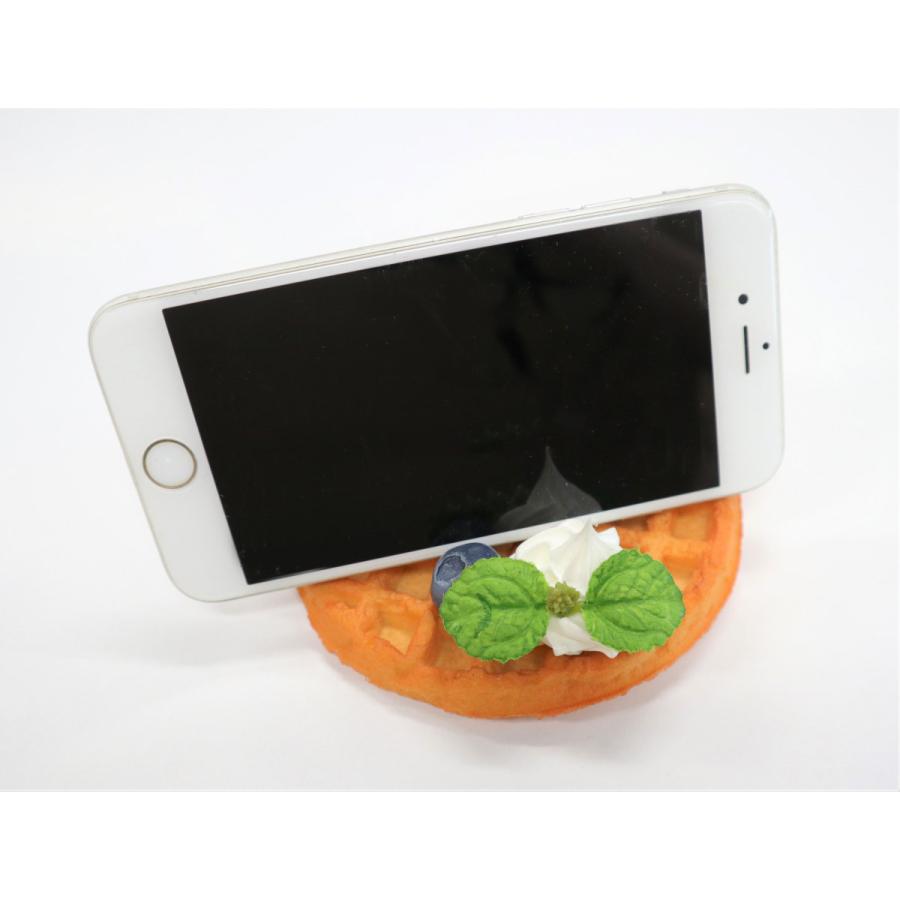 食品サンプル  スマホ置き 食品サンプル ワッフル スマホスタンド スマートフォンスタンド