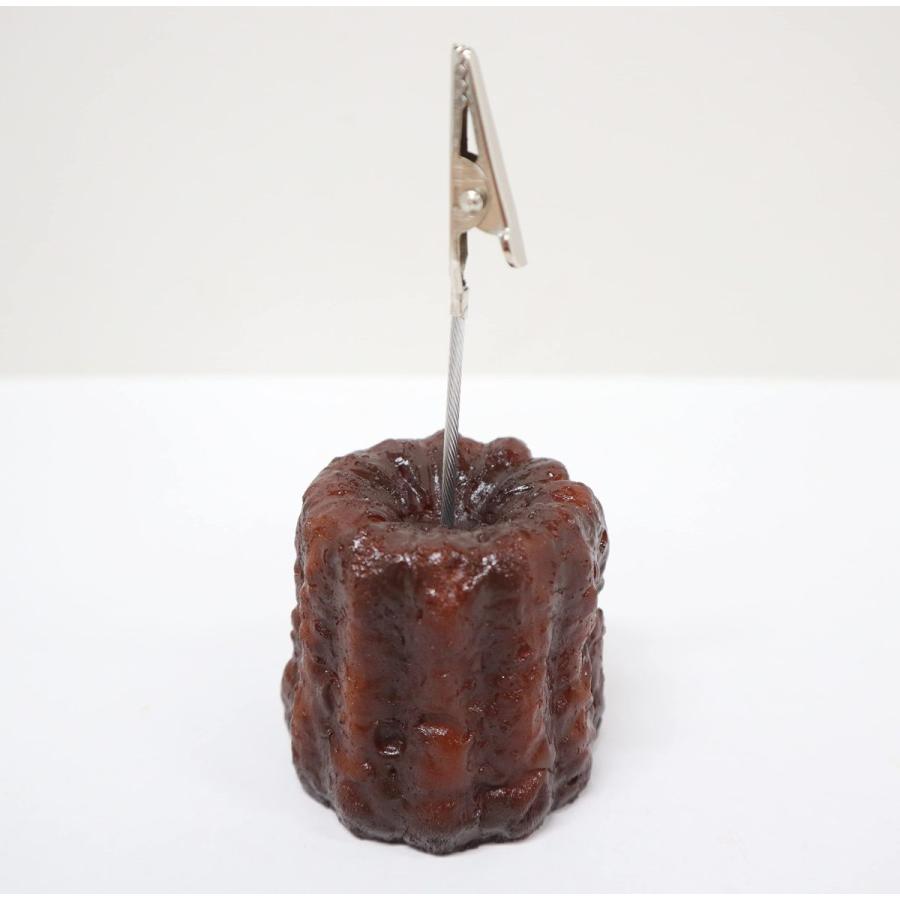 リアル！食品サンプルメモスタンド3点、アクセサリートレイ1点 食品サンプル メモクリップ カヌレ（丸） メモスタンド カード立て