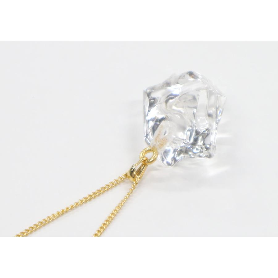 食品サンプル 氷　クラッシュアイス（M）　ネックレス・イヤリングセット（ゴールド）　 |  | 01