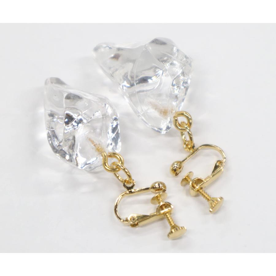 食品サンプル 氷　クラッシュアイス（M）　ネックレス・イヤリングセット（ゴールド）　 |  | 02