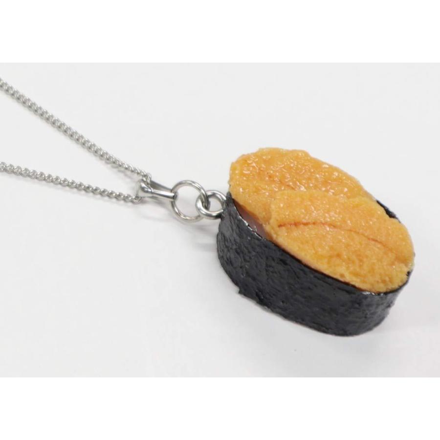ネックレス(シルバー）  食品サンプル ミニチュア寿司（うに） | 