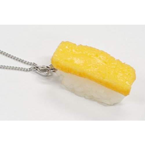 ネックレス(シルバー）  食品サンプル ミニチュア寿司（玉子） | 