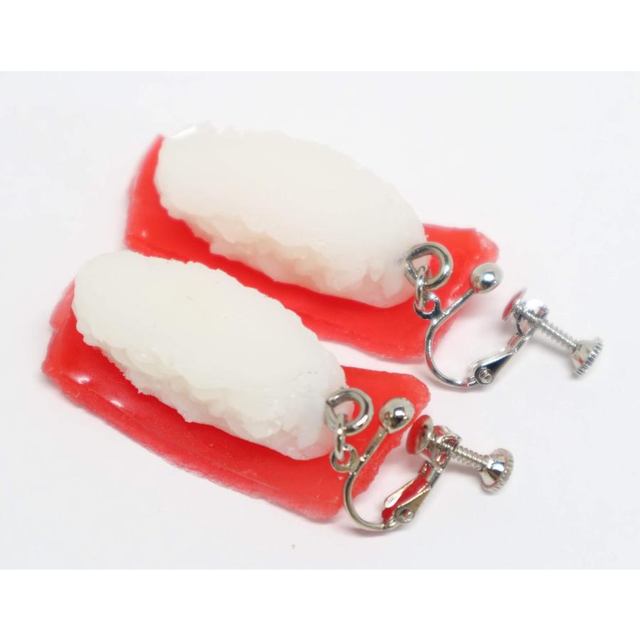 食品サンプル イヤリング（シルバー） ミニチュア寿司 （まぐろ） |  | 01