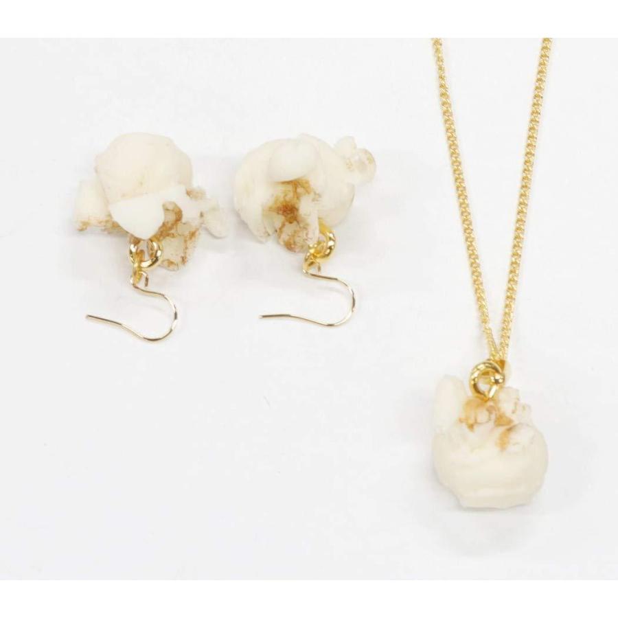 イヤリング＆ネックレスセット（ゴールド） 食品サンプル ポップコーン | 