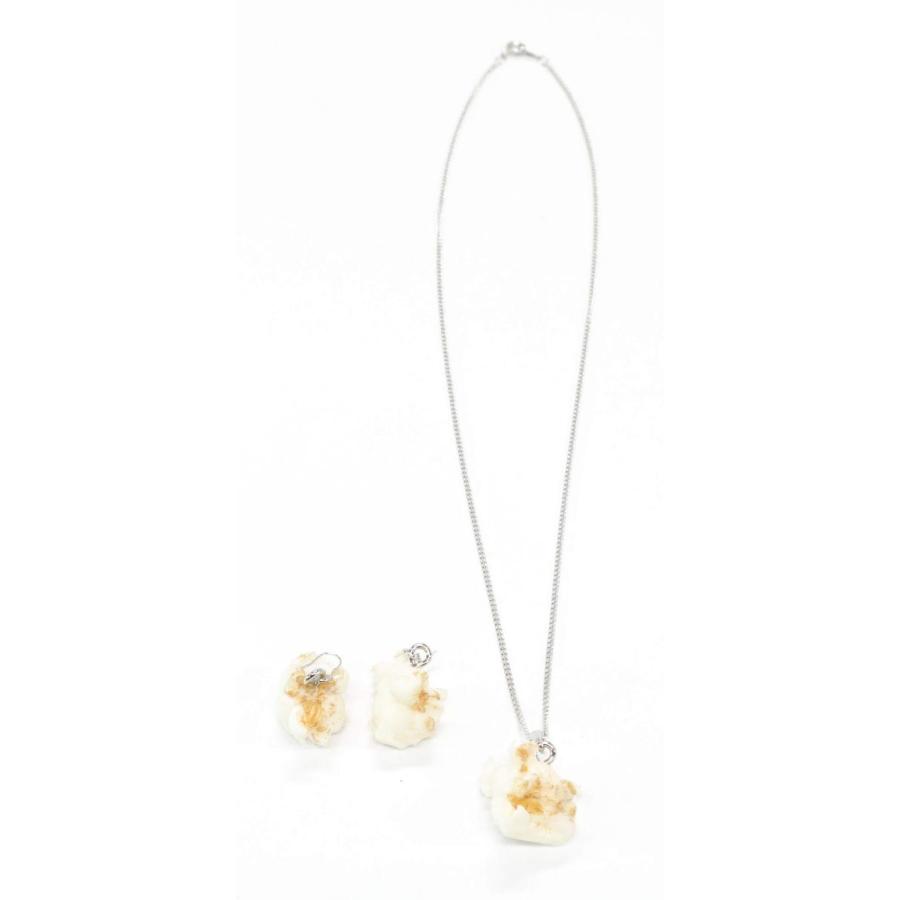 ピアス＆ネックレスセット（ゴールド） 食品サンプル ポップコーン | 