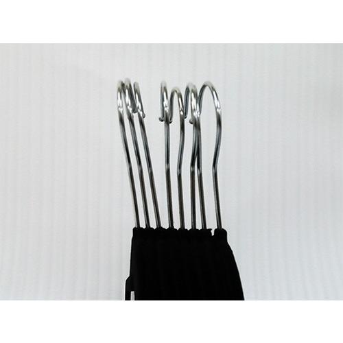 コストコ スペースセービングハンガー（すべらないハンガー）ネクタイバー付き　黒５本 |  | 03