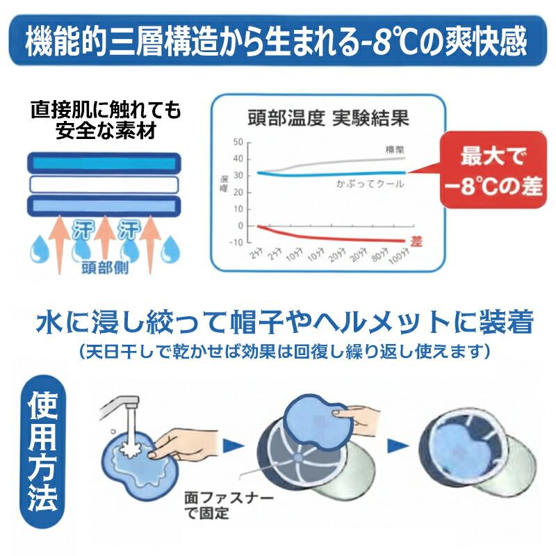 レワード 冷感-8度 REWARD かぶってクール 野球 熱中症対策 帽子用