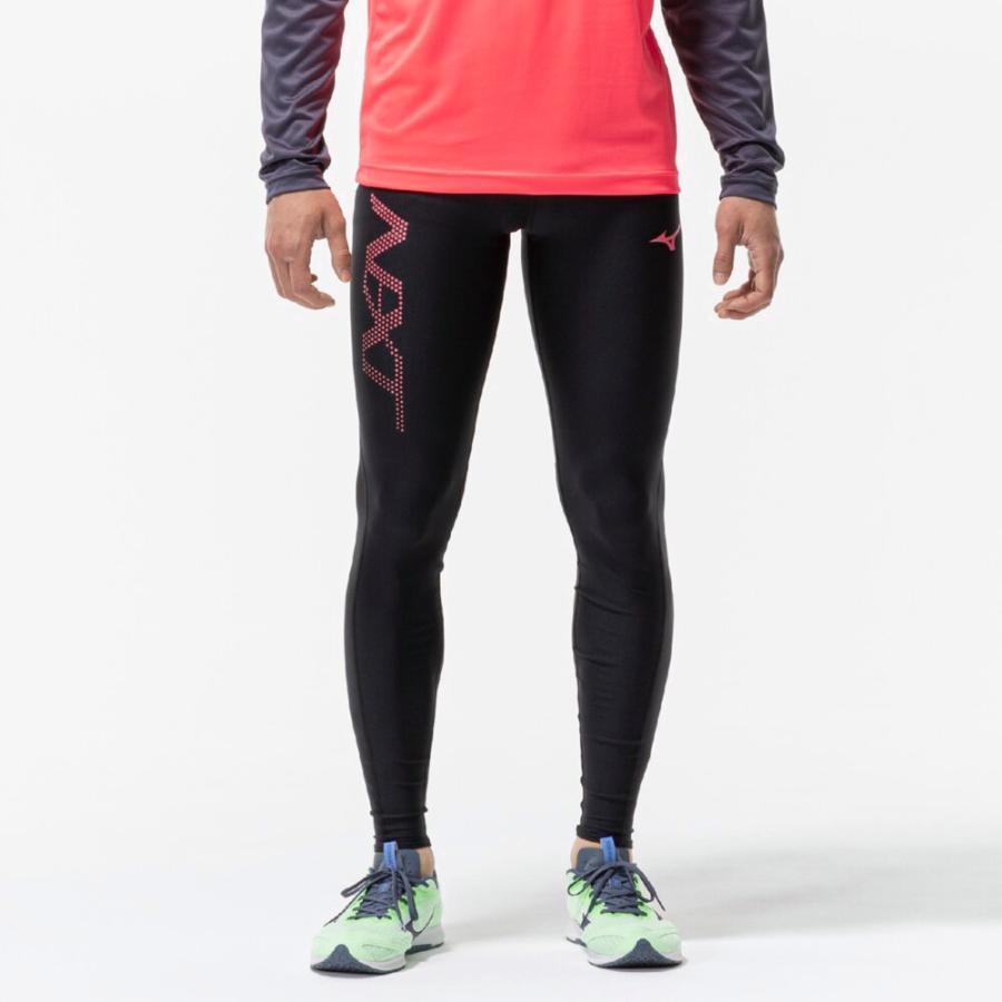 Mizuno NXT ストレッチロングタイツ ブラック/ピンク MIZUNO（ミズノ） [メール便送料無料]ミズノ MIZUNO mizuno NXTロング