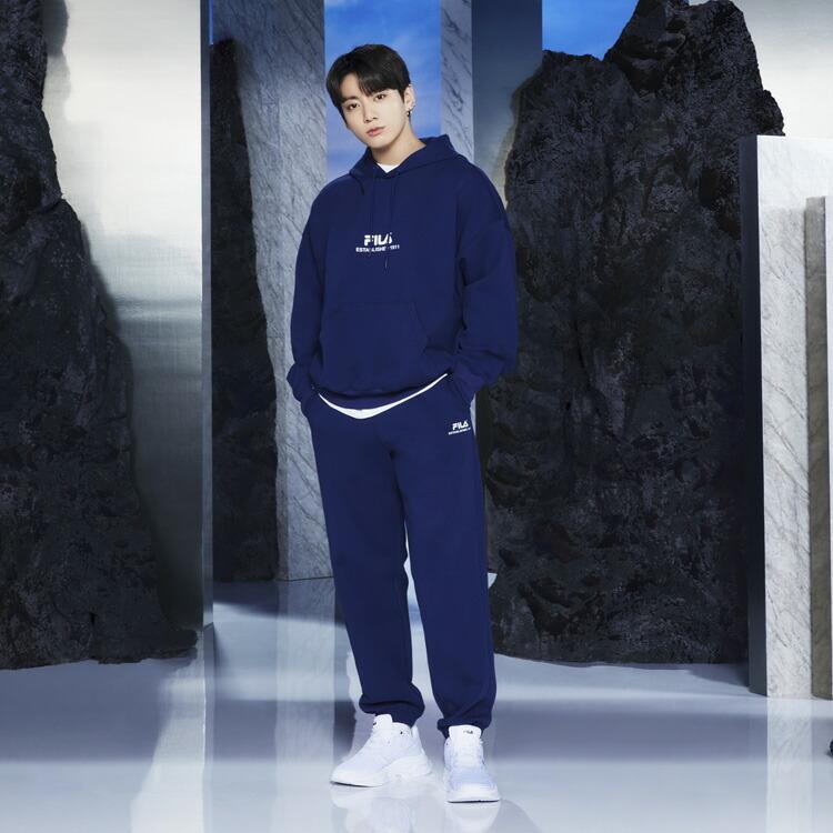 即納】フィラ FILA BTSコラボ スウェット ロングパンツ 防弾少年団 