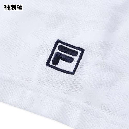 大きいサイズ メンズ FILA GOLF フィラゴルフ メッシュ カモフラ ジャガード 半袖 シャツ 3L 4L 5L 6L スポーツ ゴルフウェア 吸汗速乾 迷彩 ロゴ_3