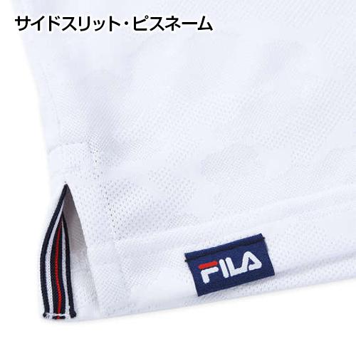大きいサイズ メンズ FILA GOLF フィラゴルフ メッシュ カモフラ ジャガード 半袖 シャツ 3L 4L 5L 6L スポーツ ゴルフウェア 吸汗速乾 迷彩 ロゴ_4