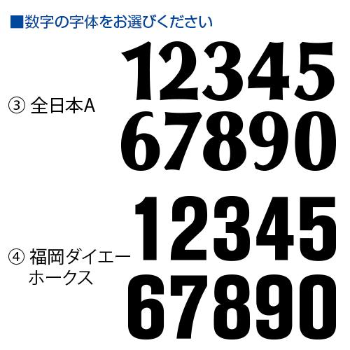 野球用 背番号ゼッケン 1色プリント 一重圧着 台布サイズが選べる 1枚
