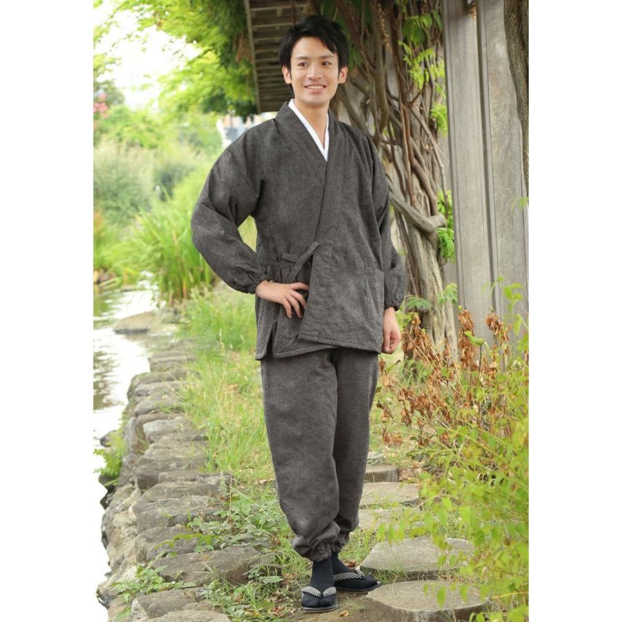 さむえ 男物 秋用 冬用 秋冬用 6色 S M L LL 防寒 暖かい裏フリース作