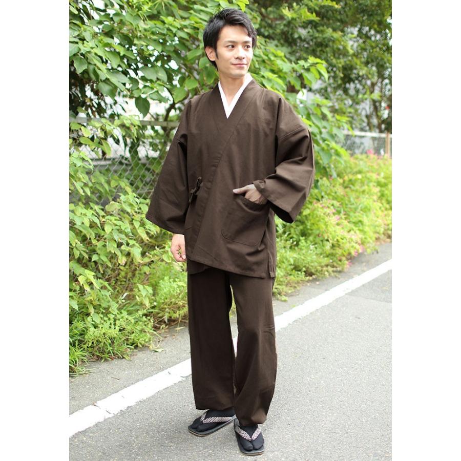 The Sakaki ザサカキ /セットアップ 作務衣 M　ＪＡＰＡＮ ブラウン ひめか 作務衣 メンズ 匠 作務衣 さむえ 綿100％ 401001 M/L/LL : 作務