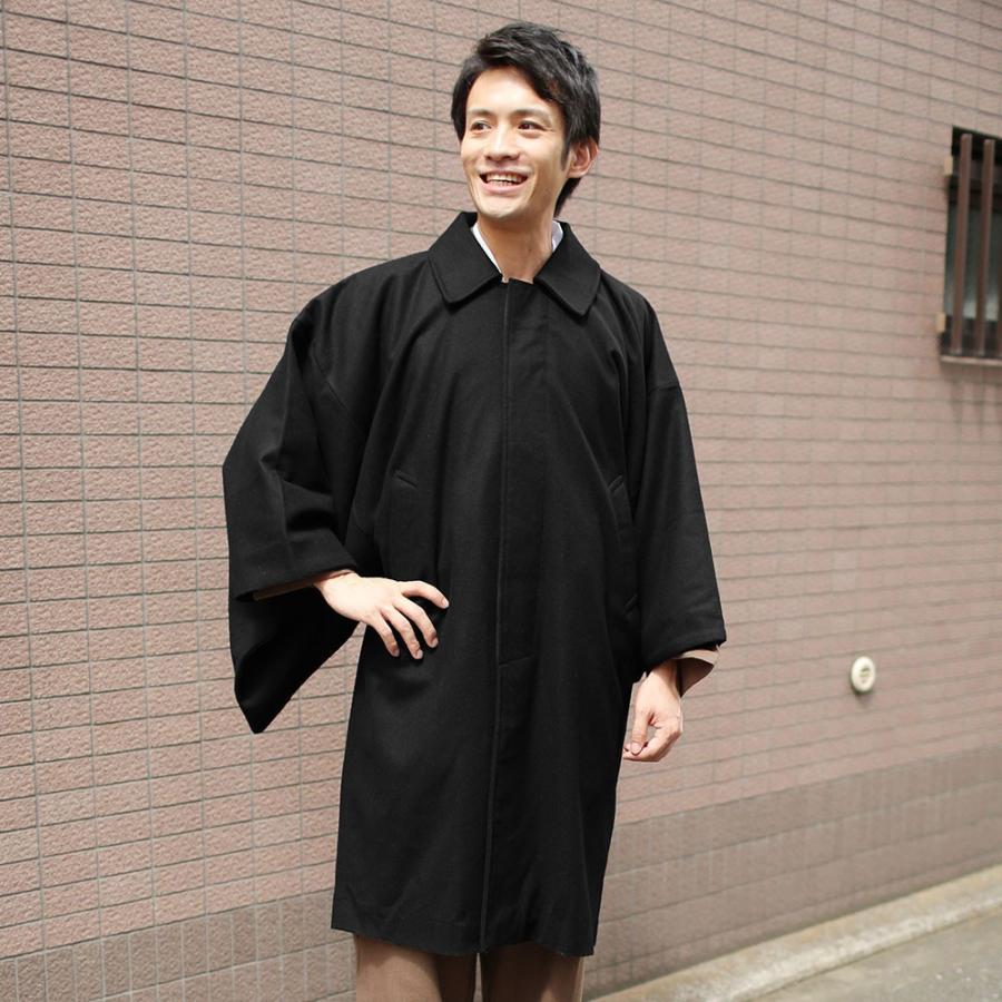 コート 角袖 男性用 ウール混 漆黒 M L LL 高級ウール混角袖 コート 角袖 男性用 ウール混 漆黒 M L LL 高級ウール混角袖