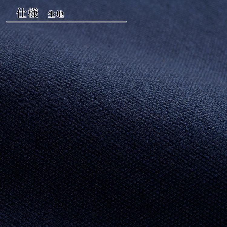 【送料無料】【日本製】帆布作務衣 濃藍(上下同サイズセット)(S・M・L)の画像
