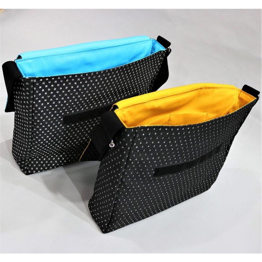 桐生織物　ショルダーバッグ(大型)(ブルー・からし) |  | 01