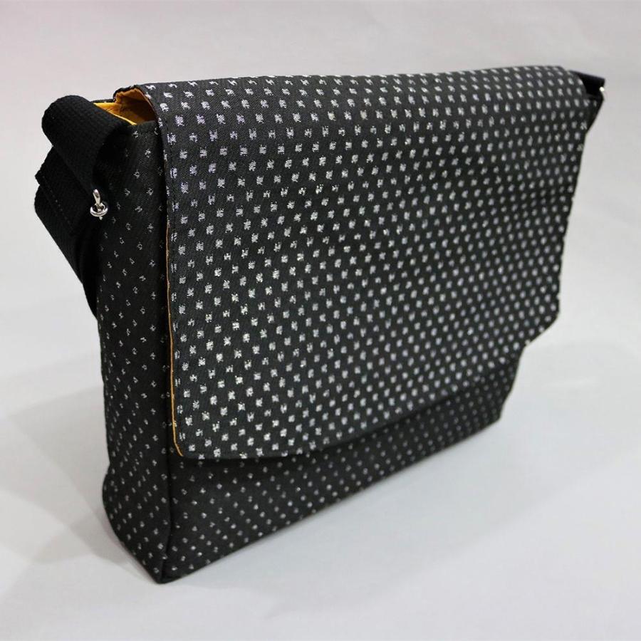 桐生織物　ショルダーバッグ(大型)(ブルー・からし) |  | 05