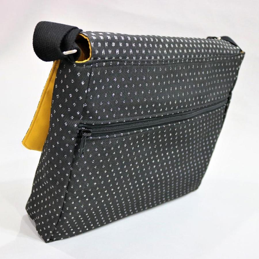 桐生織物　ショルダーバッグ(大型)(ブルー・からし) |  | 07