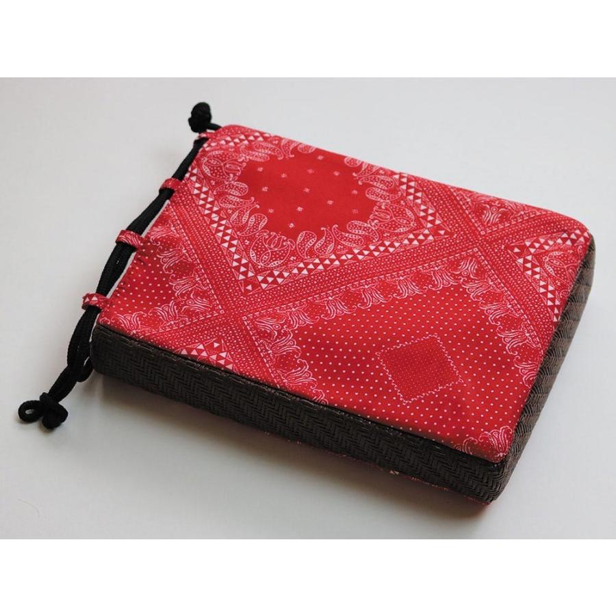 網代風ペイズリー柄信玄袋(紺・黒・赤) |  | 04