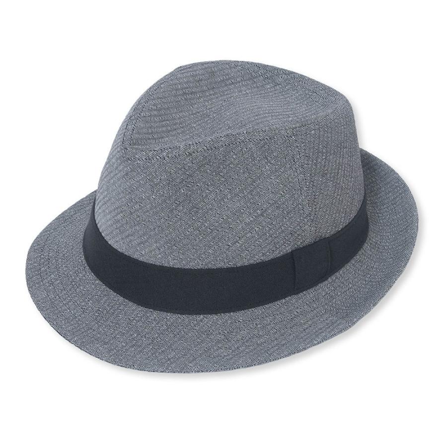 桐生和紙しじら織中折れ帽子(濃紺・灰・黒)(58cm) |  | 02