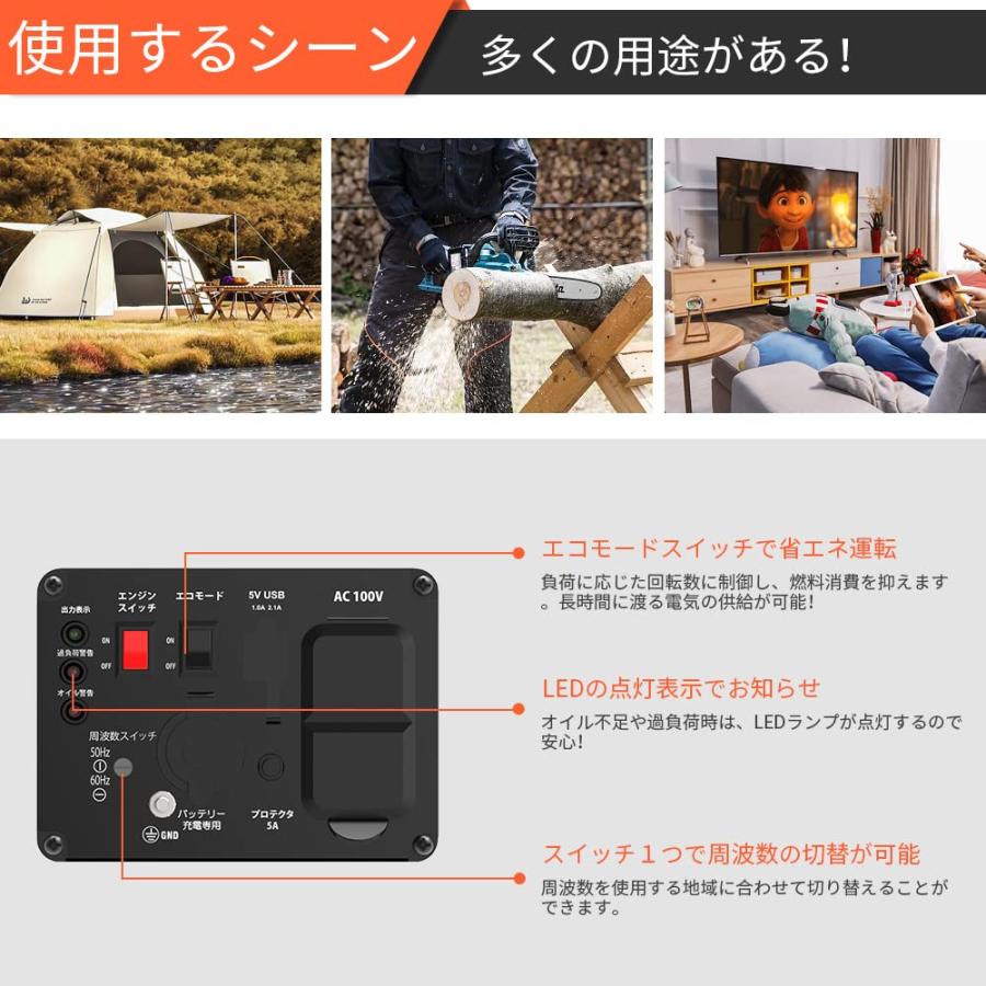 AIVOLT インバーター発電機 小型発電機 ポータブル発電機 定格 AIVOLT インバーター発電機 小型発電機 ポータブル発電機 定格
