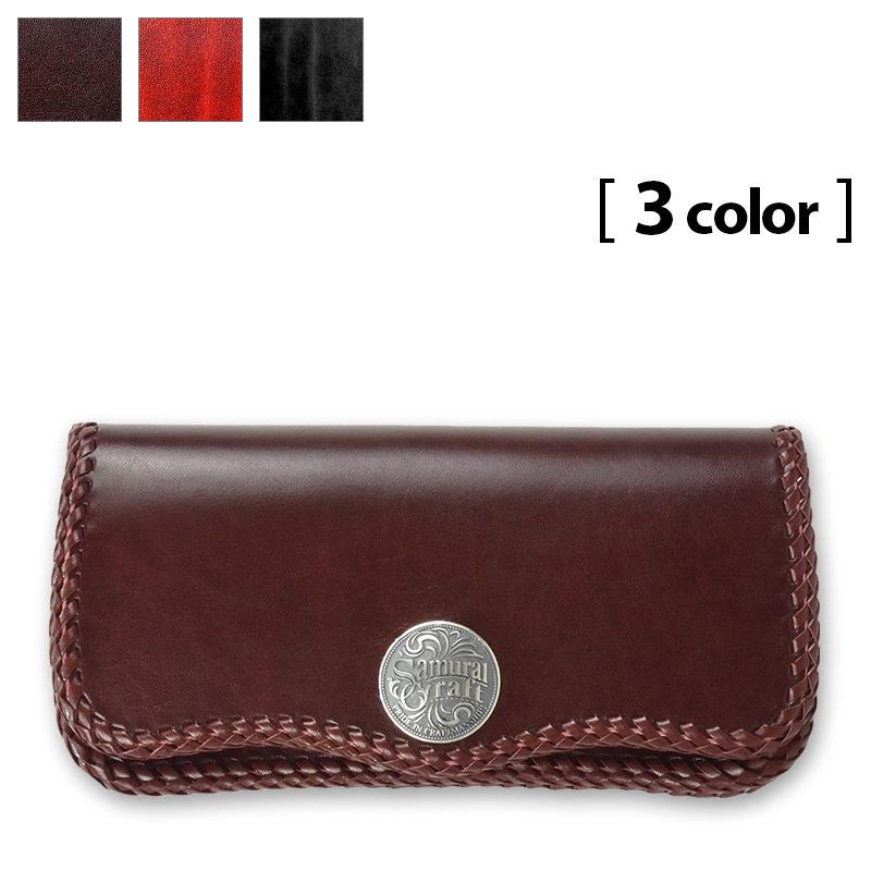 サムライクラフト】 ロングウォレット B-6 ルガトショルダー レッド