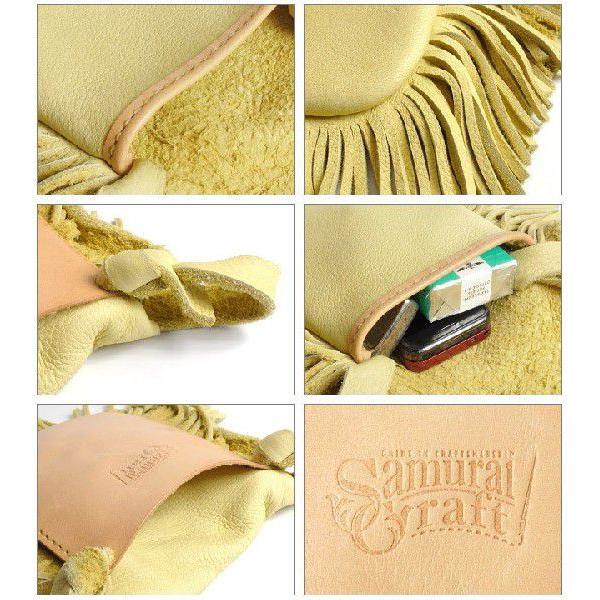 メディスンバッグ D-4 エルクスキン ナチュラル : サムライクラフト