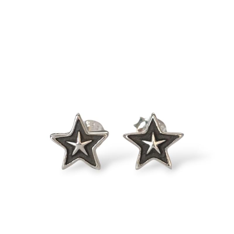 シルバー925 スターピアス（両耳用） E-1214 : サムライクラフト