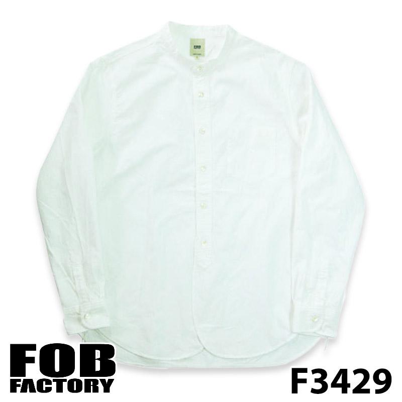 プレゼントを選ぼう！ エフオービーファクトリー F3429 バンドカラーシャツ SHIRT COLLAR BAND 長袖