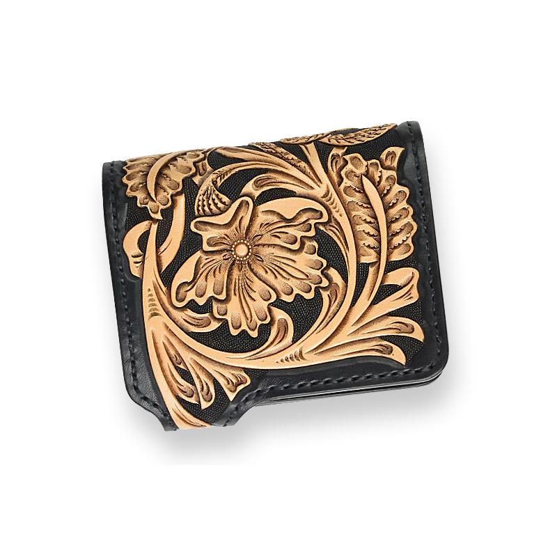 ハーフウォレット N-2 シェリダンスタイルカービング 黒染め