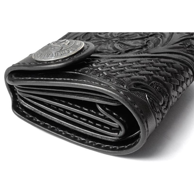 ハーフウォレット N-2 シェリダンスタイルカービング ブラック