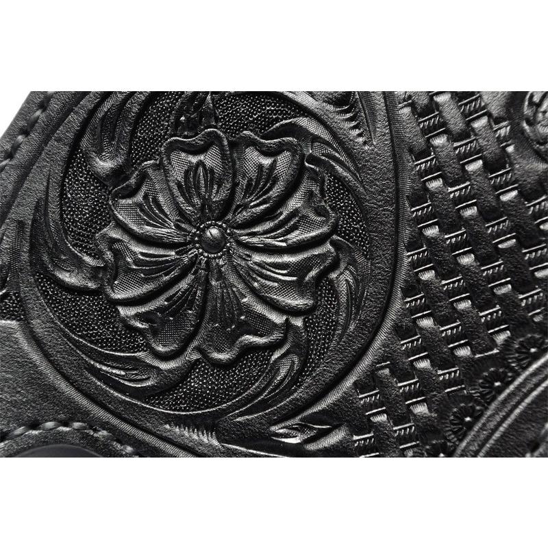 ハーフウォレット N-2 シェリダンスタイルカービング ブラック