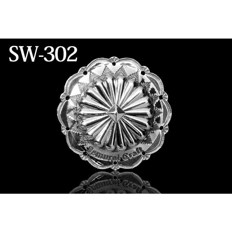 オリジナルシルバーコンチョ SW-302 38mm : サムライクラフト ヤフー